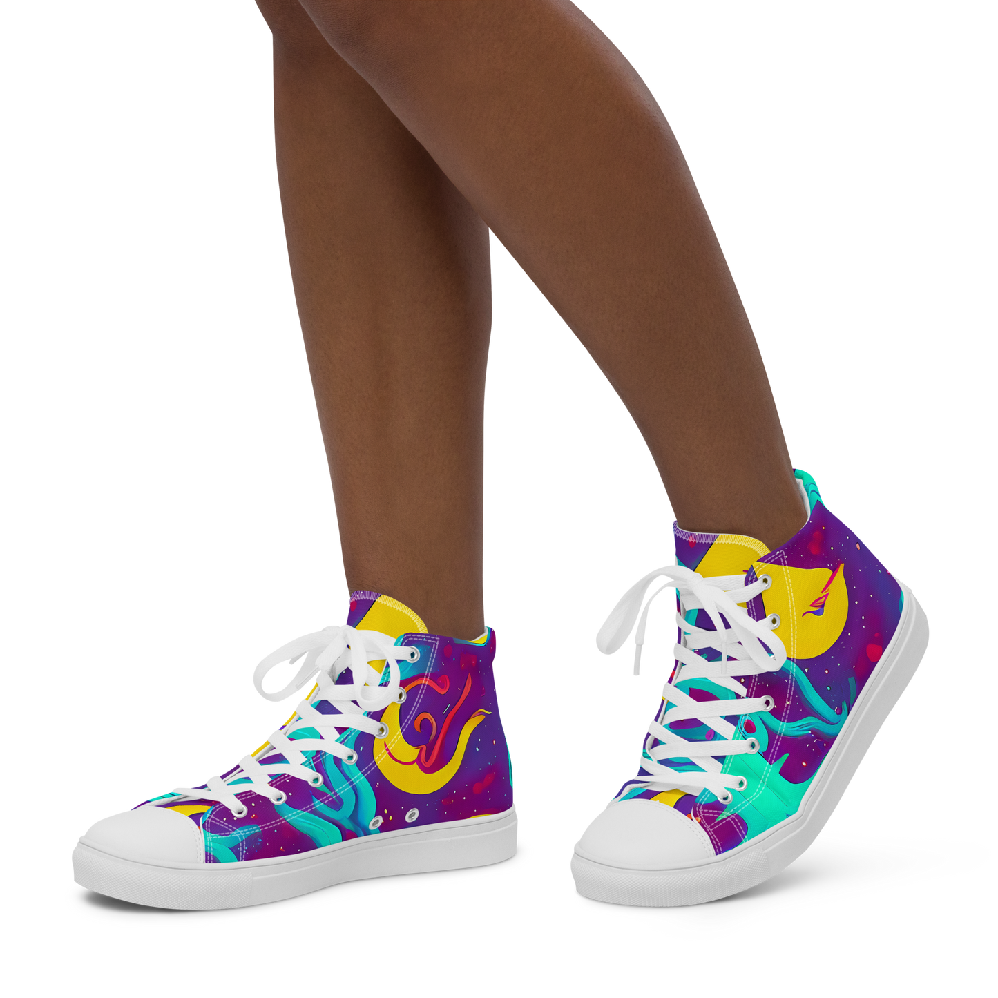 Women's High Top Canvas Shoes - Cosmic Current