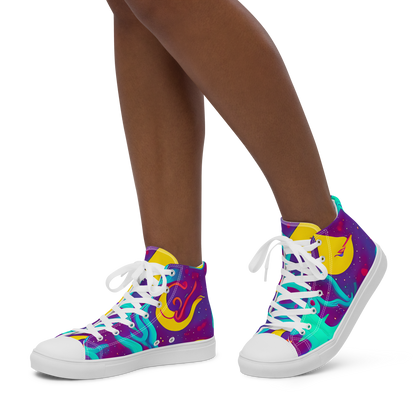 Women's High Top Canvas Shoes - Cosmic Current