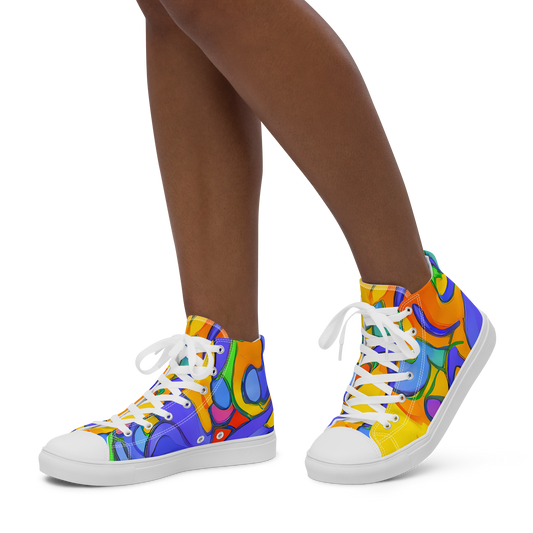 Women's High Top Canvas Shoes - Joffe Swirl