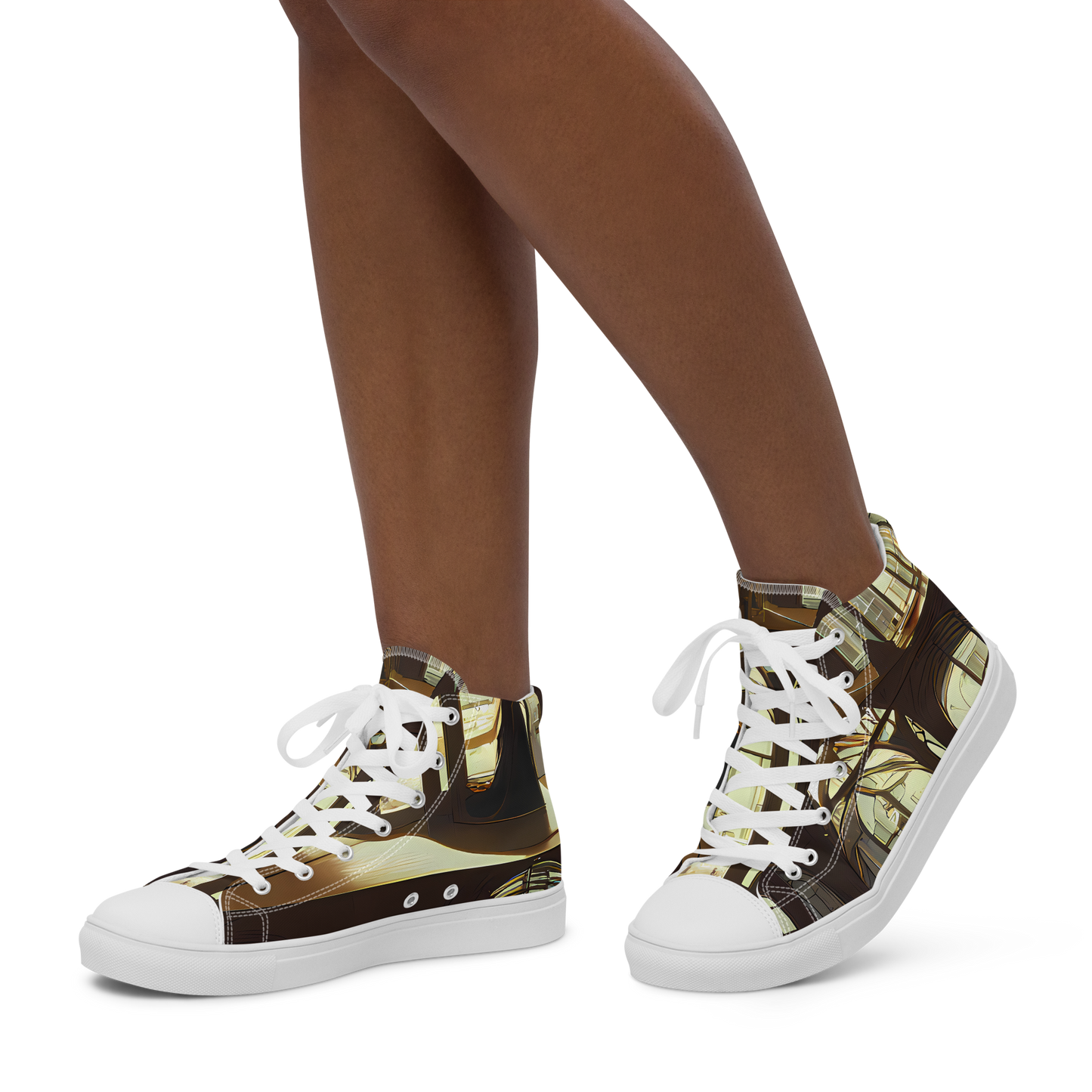 Women's High Top Canvas Shoes - Dutch Perspective