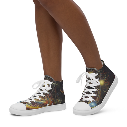 Women's High Top Canvas Shoes - Galactic Swirl