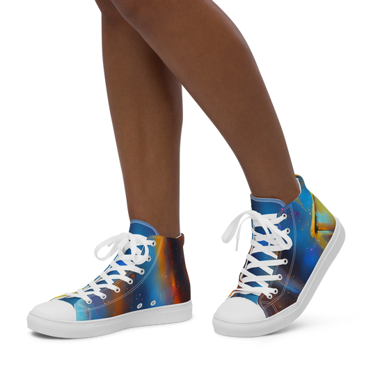 Women's High Top Canvas Shoes - Pliique Spectrum