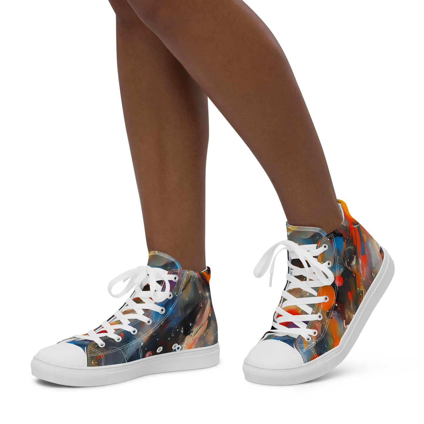 Women's High Top Canvas Shoes - Palette Rush