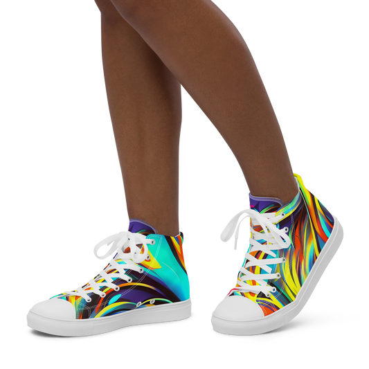 Women's High Top Canvas Shoes - Cyber Surge