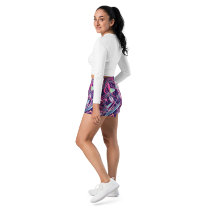 Women’s Athletic Shorts - Neo-Tokyo Twirl