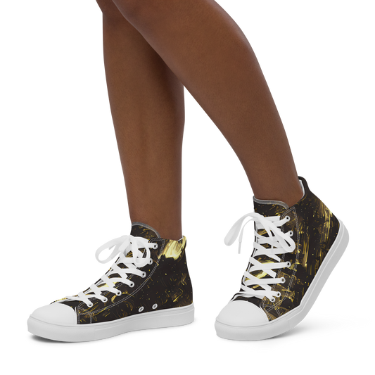 Women's High Top Canvas Shoes - Oceanic Echo