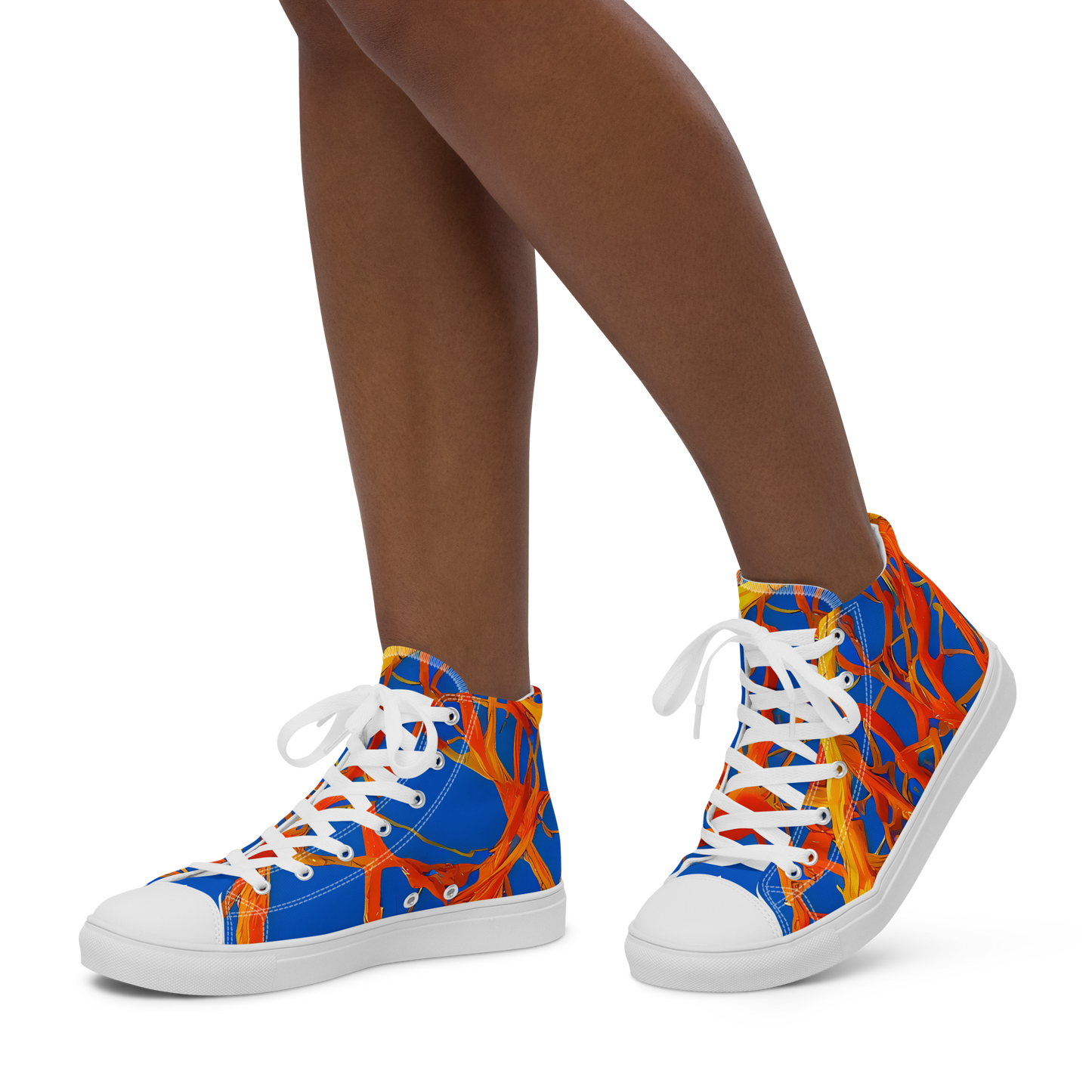 Women's High Top Canvas Shoes - Vivid Plexus