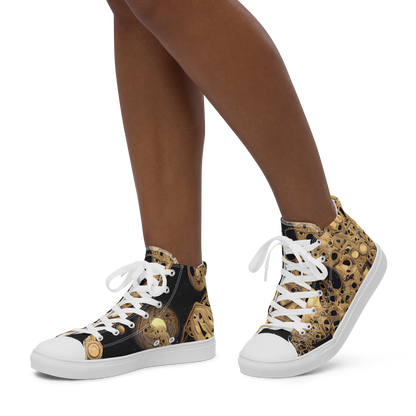 Women's High Top Canvas Shoes - Baroque Orbit