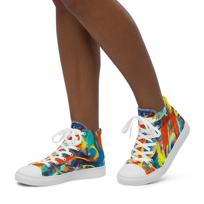 Women's High Top Canvas Shoes - Chromatic Fusion