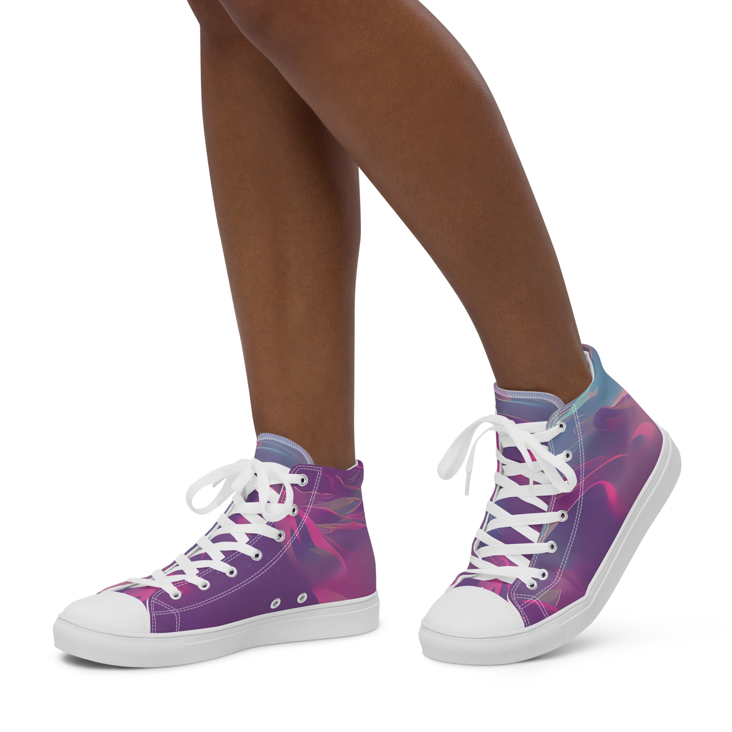 Women's High Top Canvas Shoes - Dreamscape Swirl