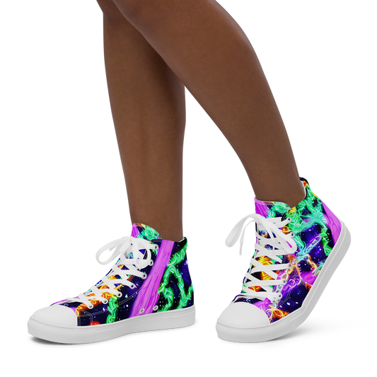 Women's High Top Canvas Shoes - Enckell's Nebula