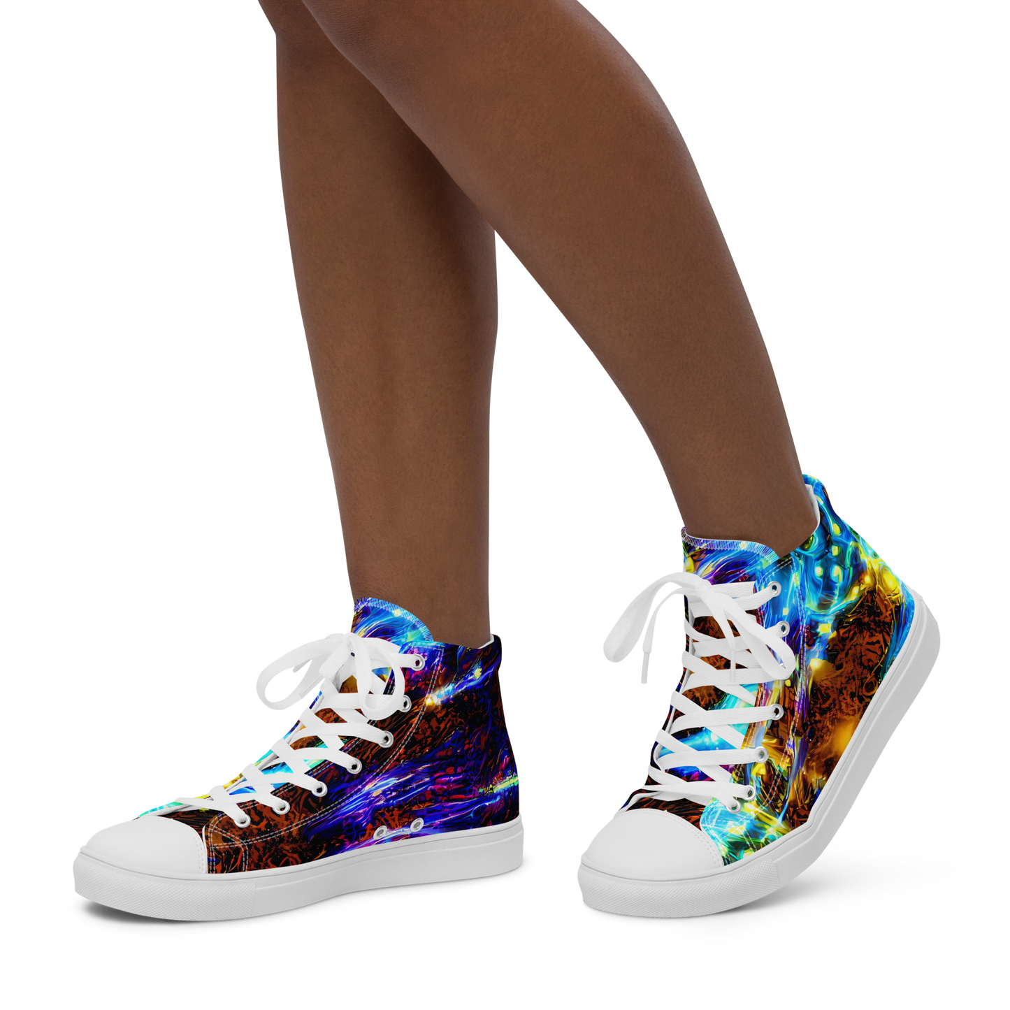 Women's High Top Canvas Shoes - Neon Füssli