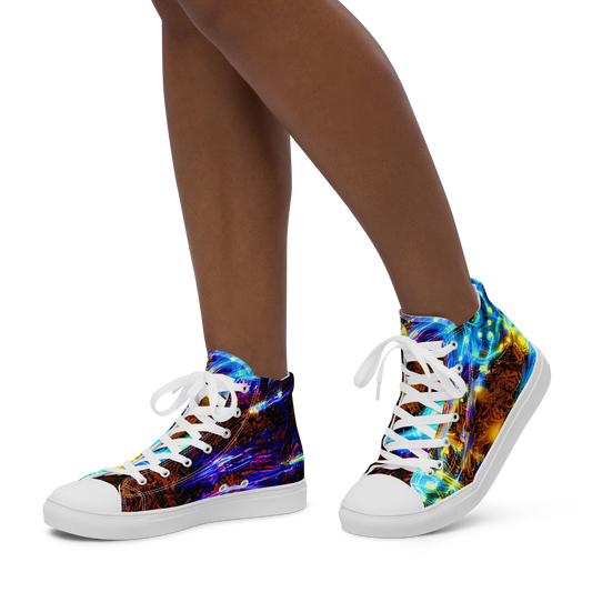 Women's High Top Canvas Shoes - Neon Füssli