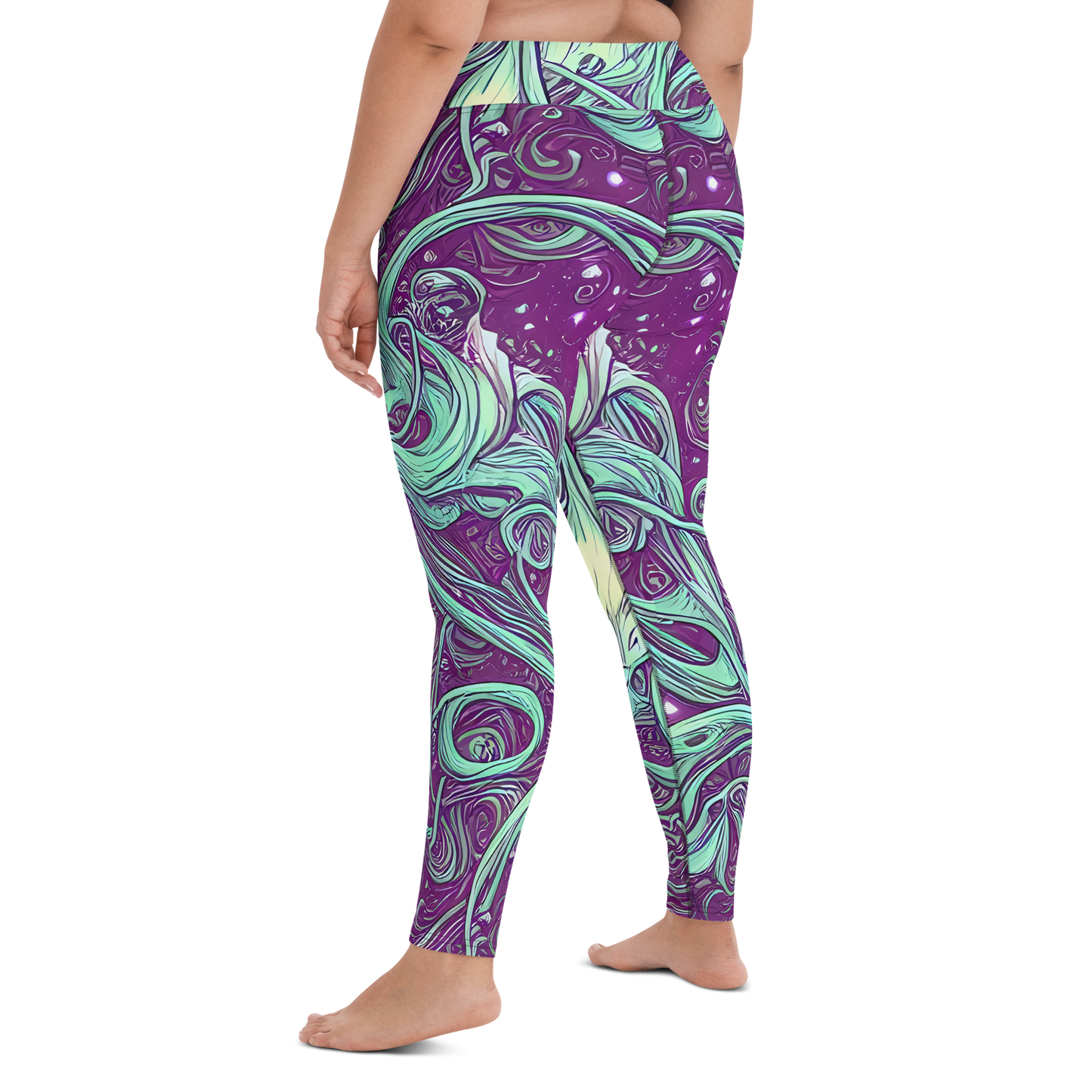 Yoga Leggings - Temple Swirls