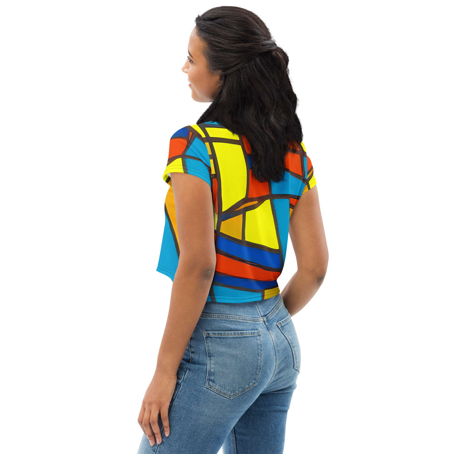 Women's Crop Tee - Mondrian Mesh