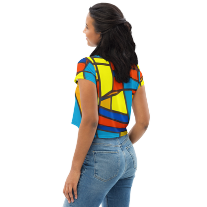 Women's Crop Tee - Mondrian Mesh