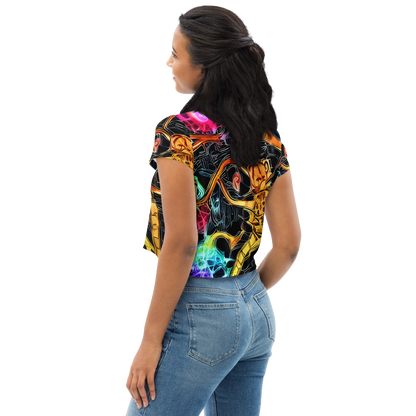 Women's Crop Tee - Psychedelic Pulsar