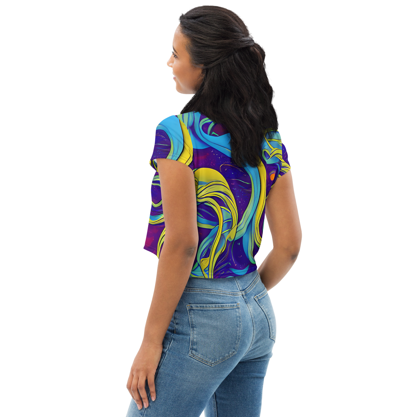 Women's Crop Tee - Stellar Swirls