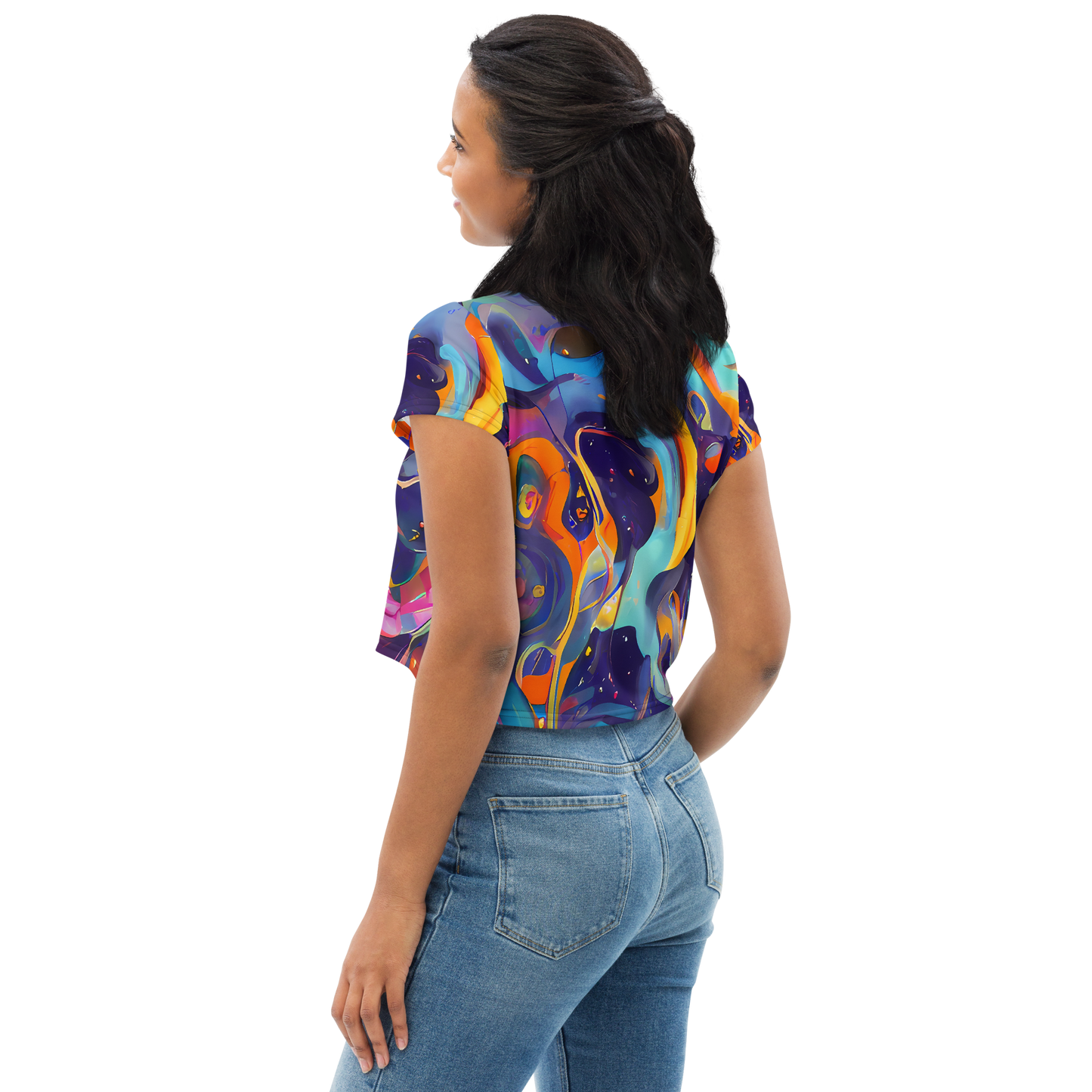 Women's Crop Tee - Whimsical Fusion