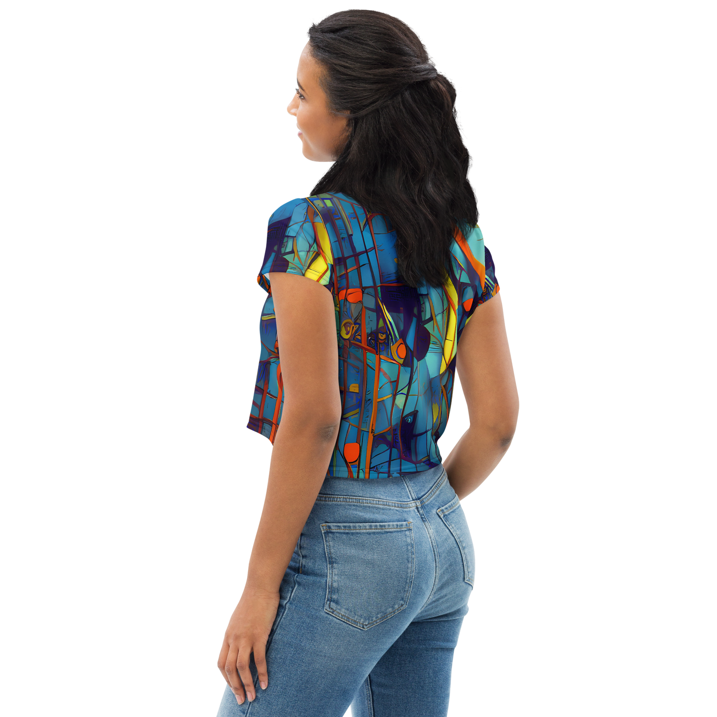 Women's Crop Tee - Abstract Eddy