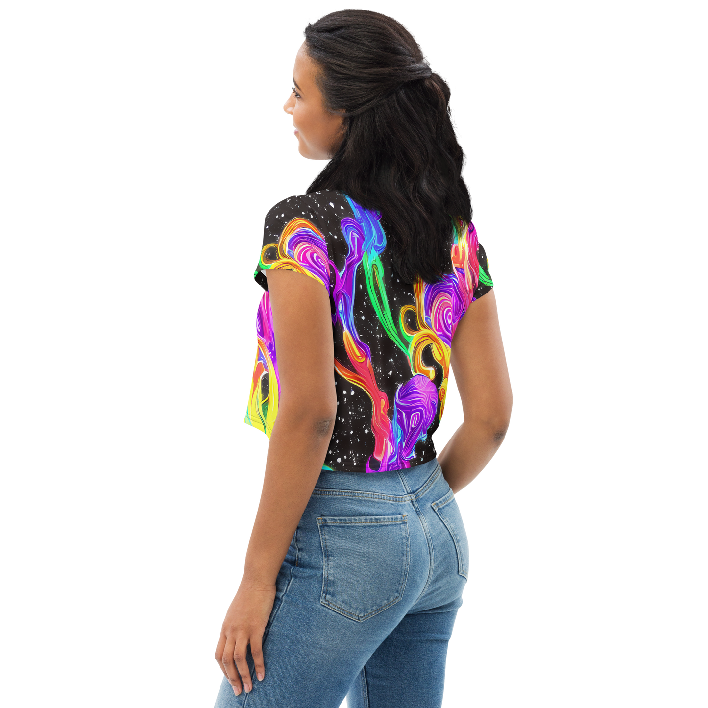 Women's Crop Tee - Yuan Whirls