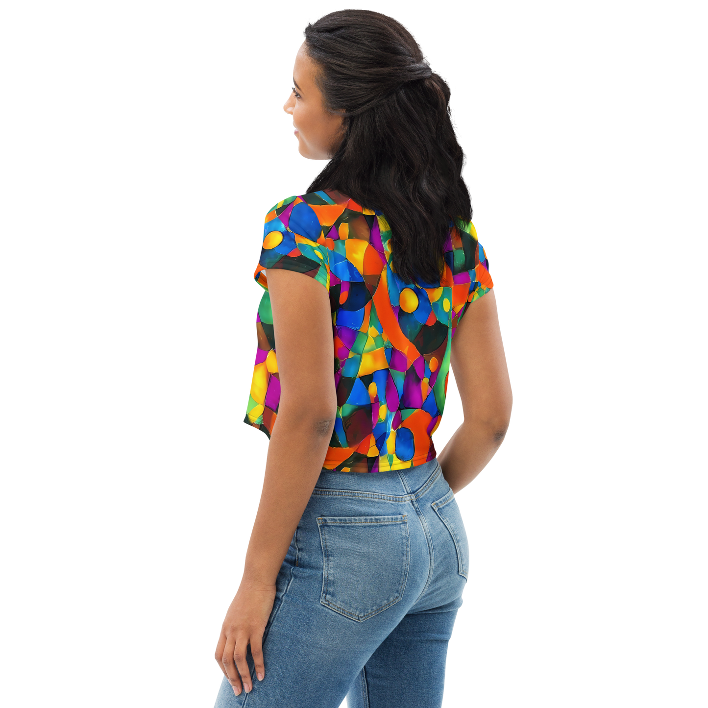 Women's Crop Tee - Galactic Jigsaw