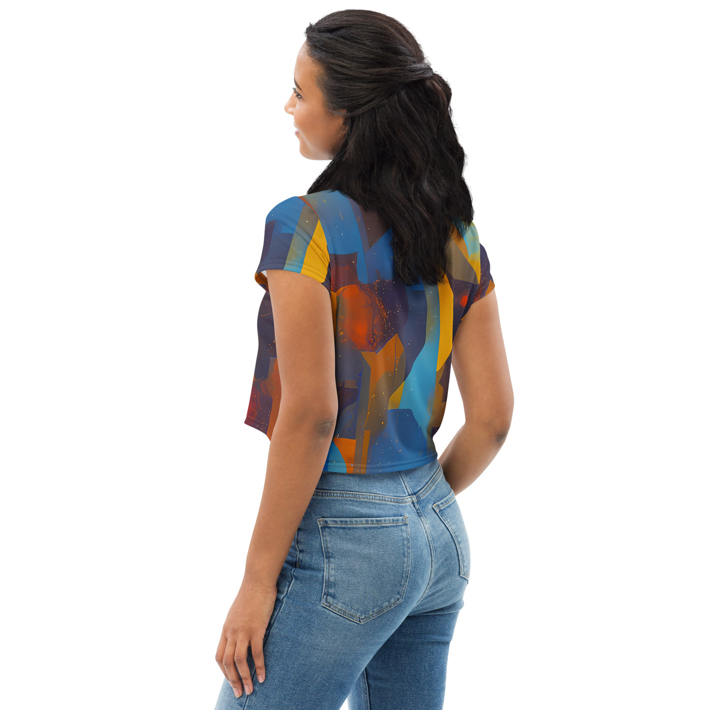 Women's Crop Tee - Cubist Dusk