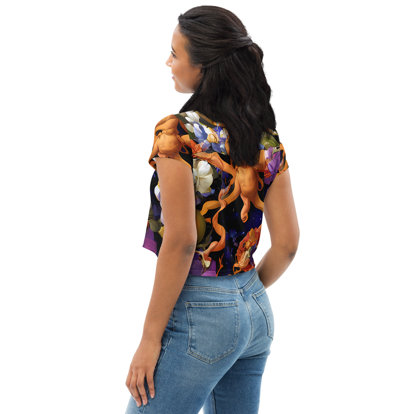 Women's Crop Tee - Blooming Cosmos