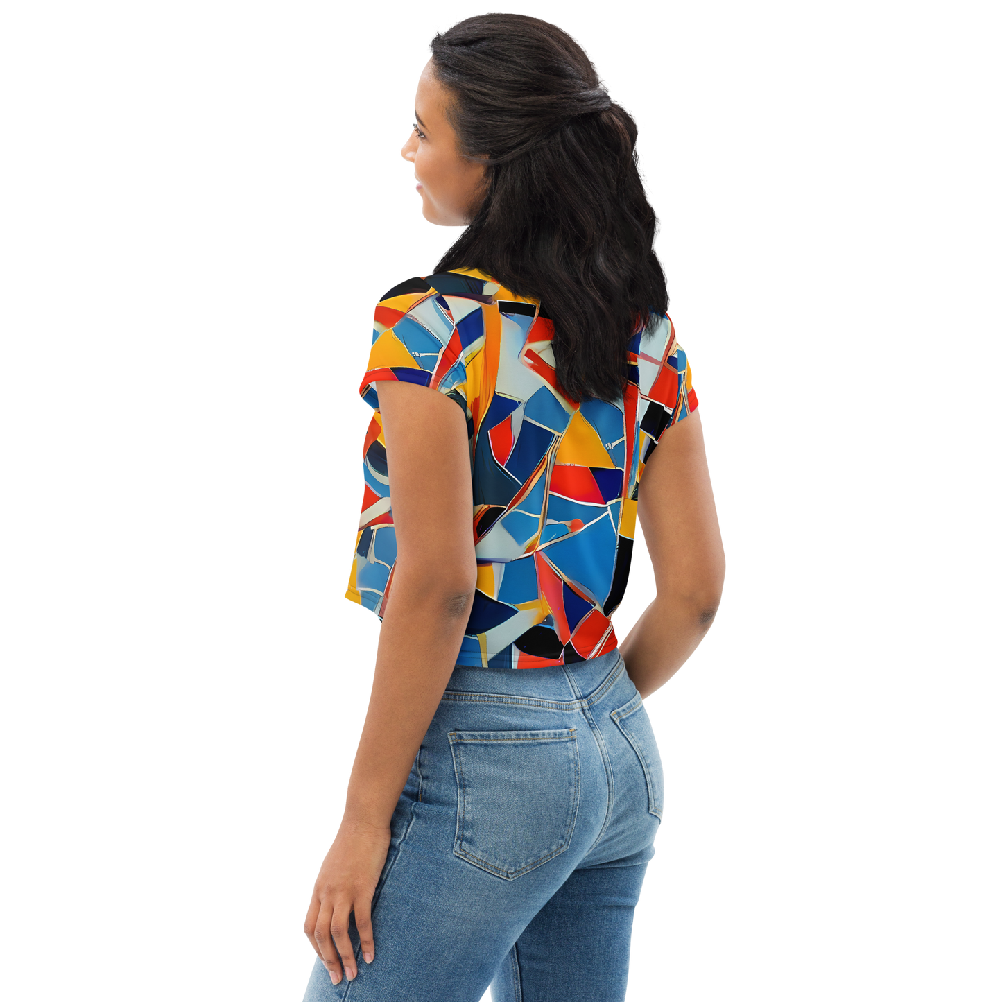 Women's Crop Tee - Abstract Mingle