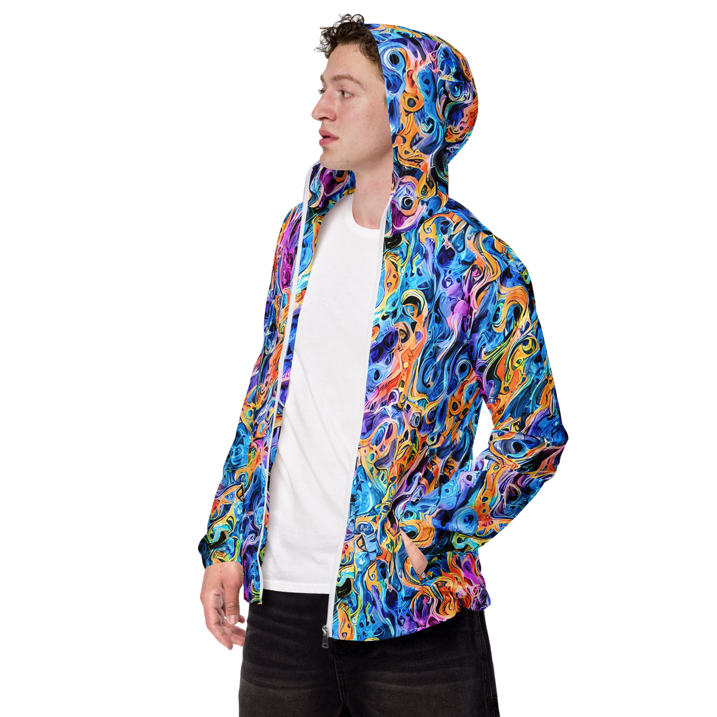 Men's Windbreaker - Rococo Vortex