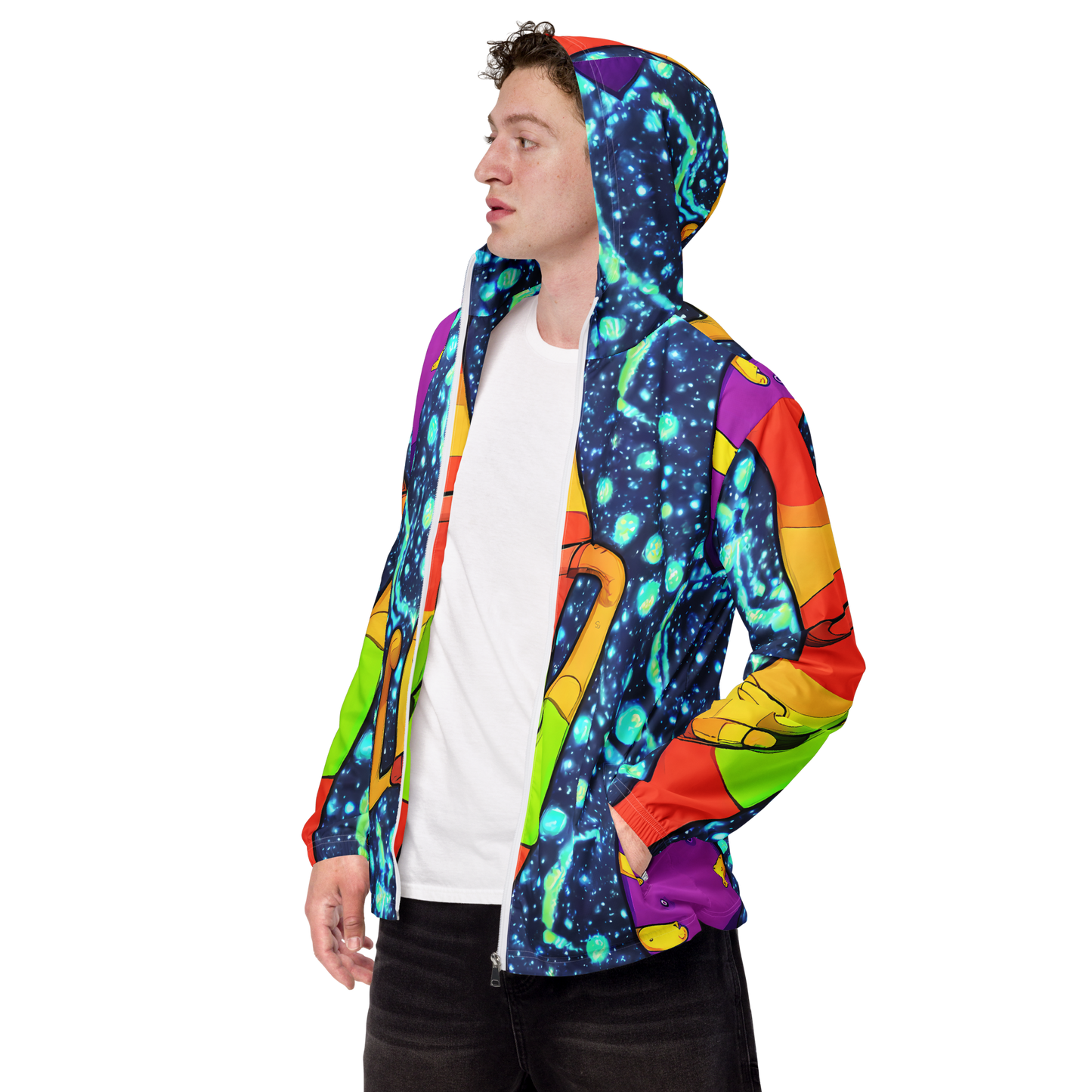 Men's Windbreaker - Cosmic Siblings