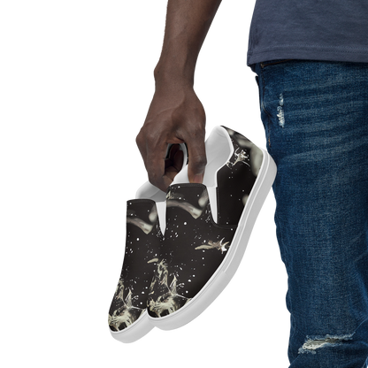 Men's Slip-On Canvas Shoes - Newton's Silhouette