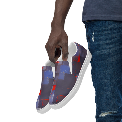 Men's Slip-On Canvas Shoes - Cubist Rhythm