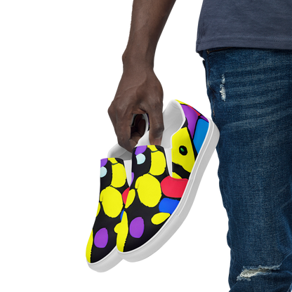 Men's Slip-On Canvas Shoes - Miró's Mosaic