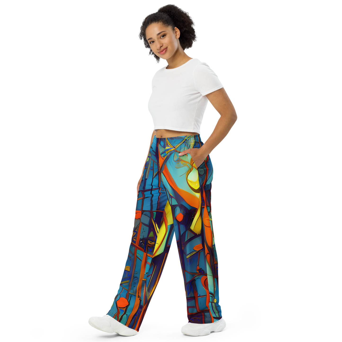 Wide-Leg Pants - Abstract Eddy