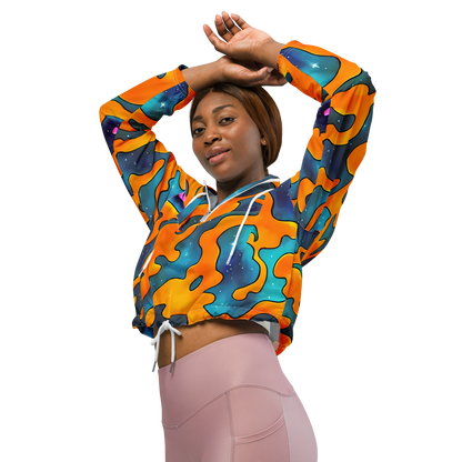 Women's Cropped Windbreaker - Criswell Cosmos