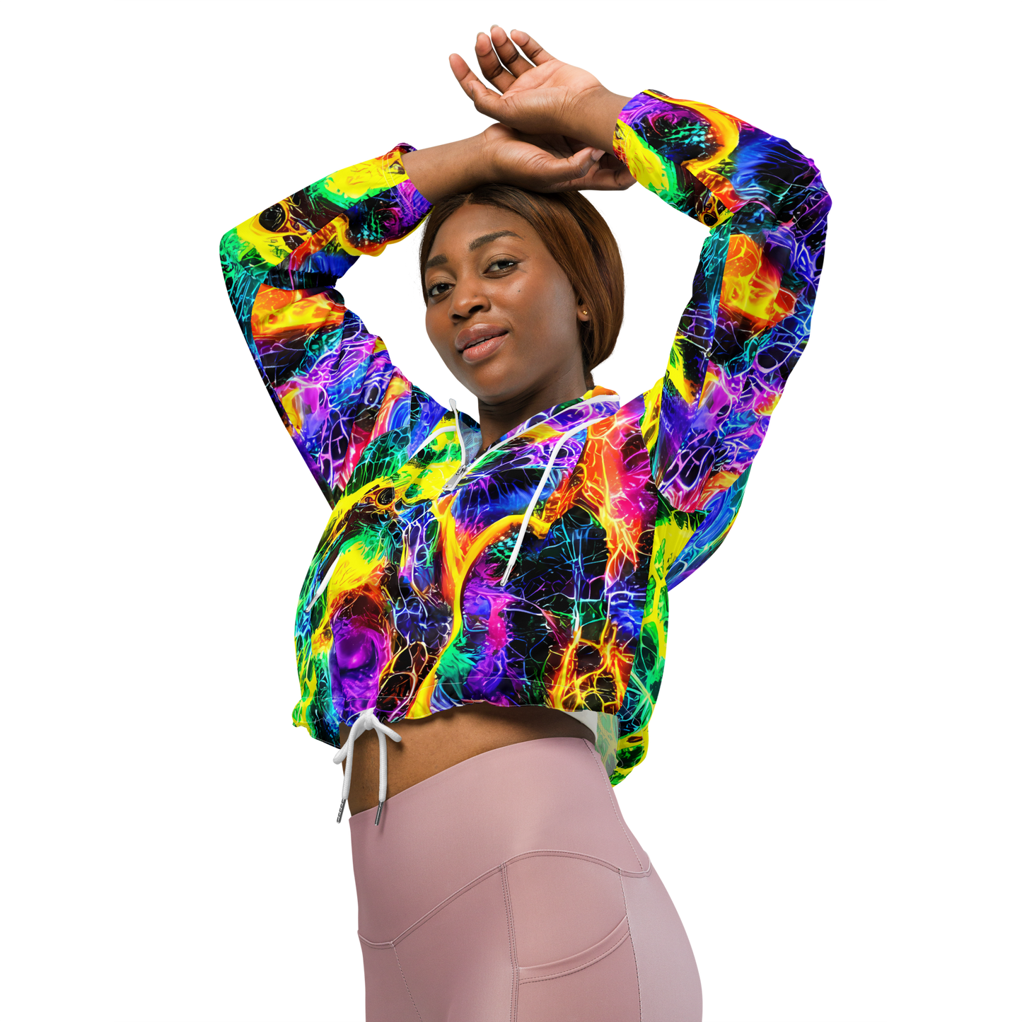 Women's Cropped Windbreaker - Vivid Veil