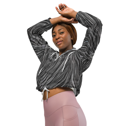 Women's Cropped Windbreaker - Wirth Waves
