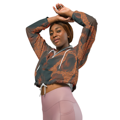 Women's Cropped Windbreaker - Chimeric Visage