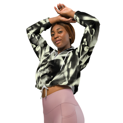 Women's Cropped Windbreaker - Shadowed Mystique