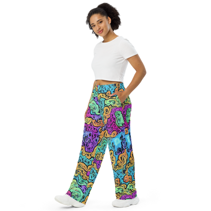 Wide-Leg Pants - Intergalactic Graffiti