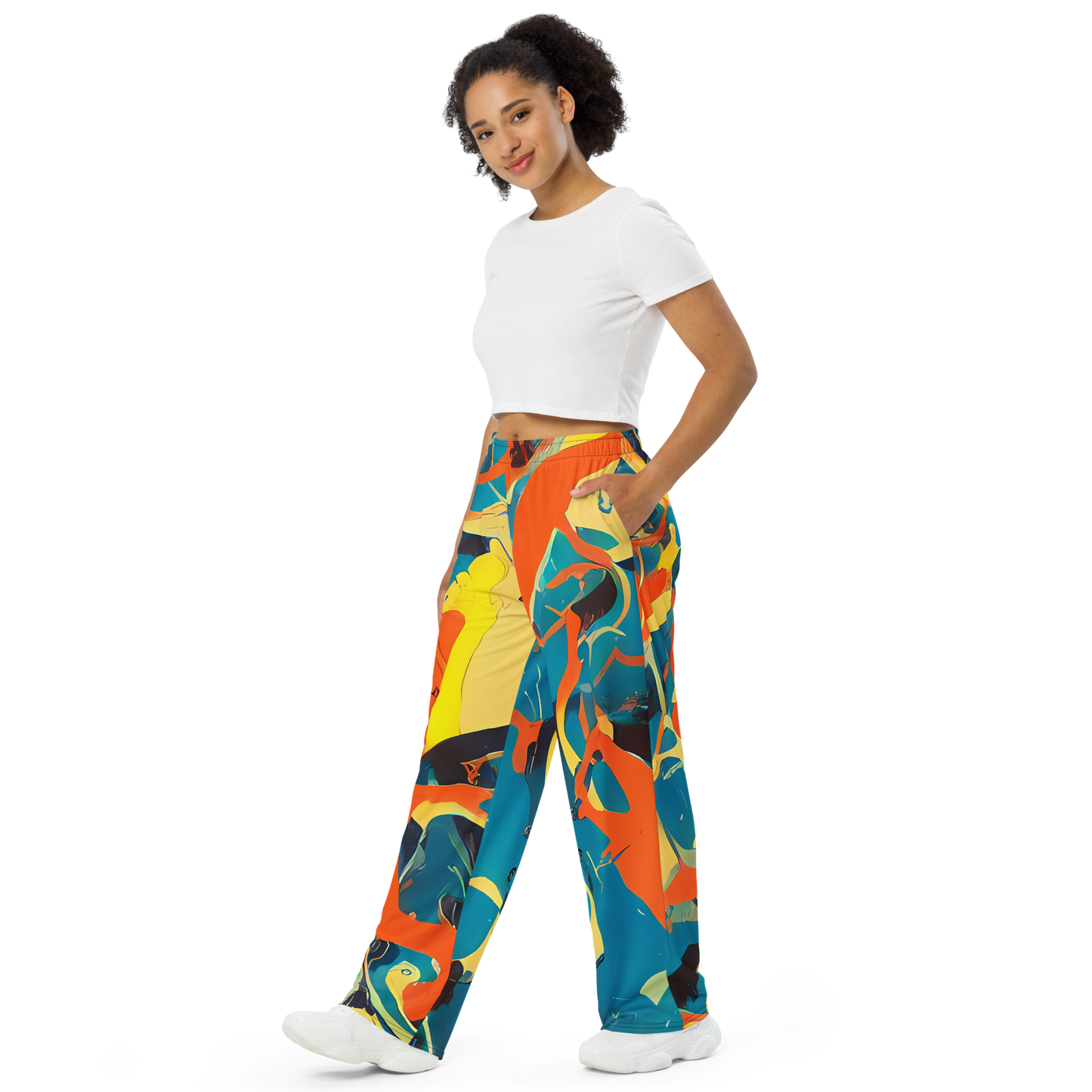 Wide-Leg Pants - Abstract Tango