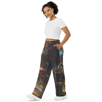 Wide-Leg Pants - Galactic Swirl