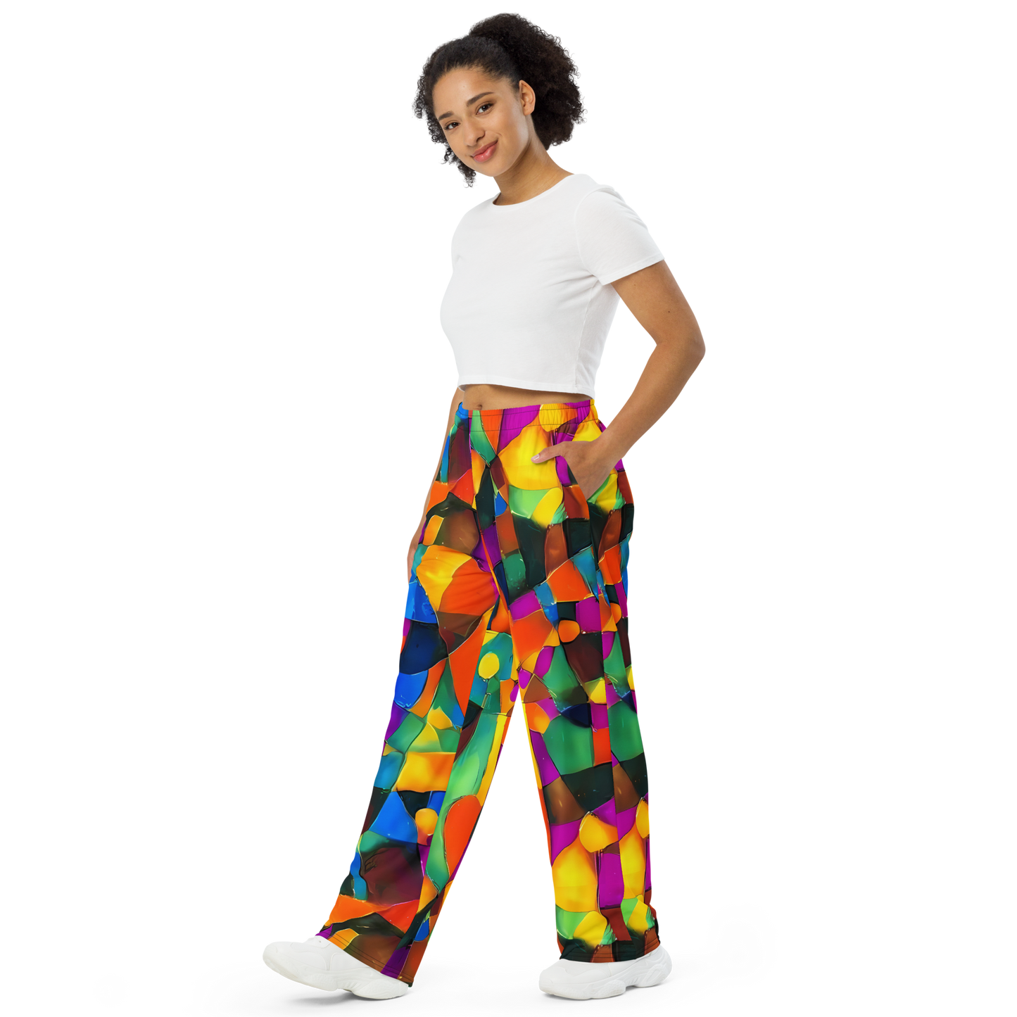 Wide-Leg Pants - Galactic Jigsaw