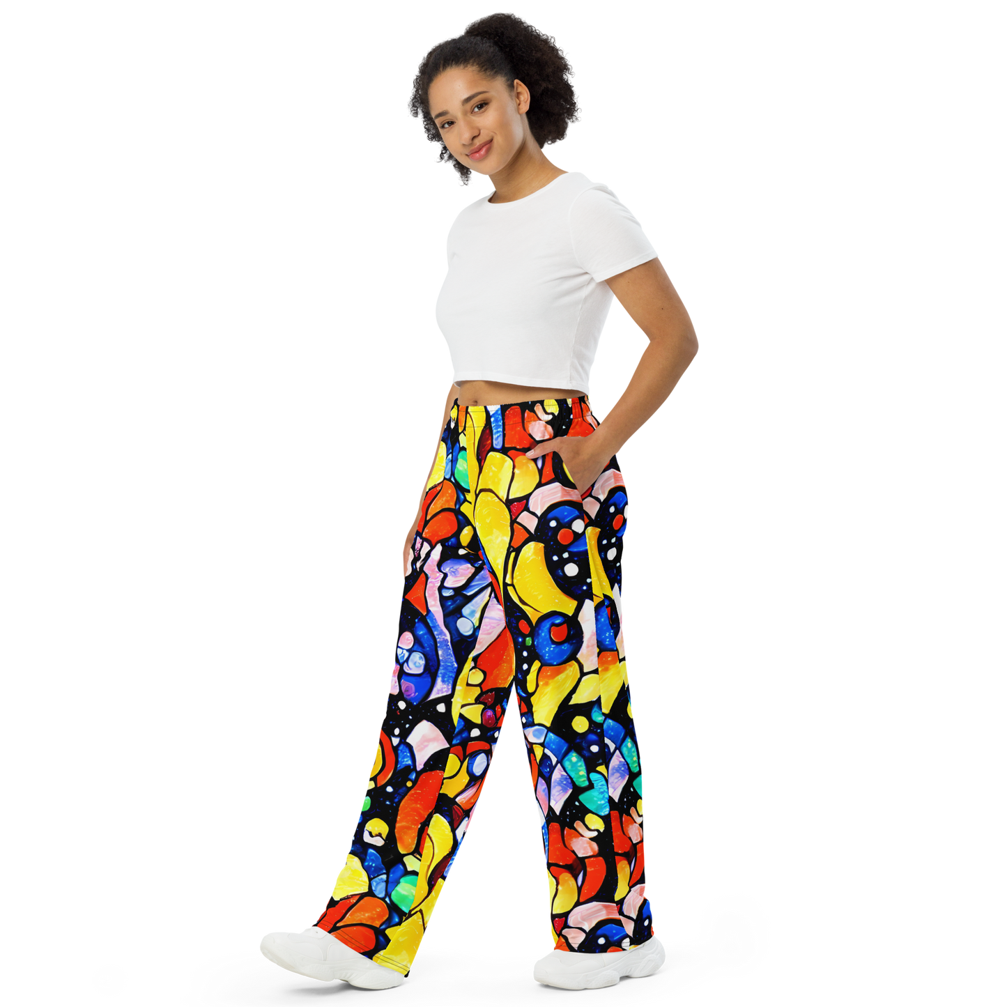 Wide-Leg Pants - Supernova Symphony