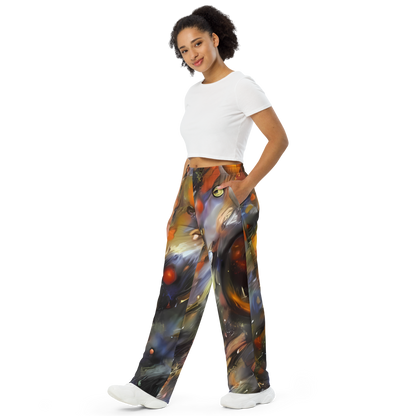 Wide-Leg Pants - Brushstroke Blaze