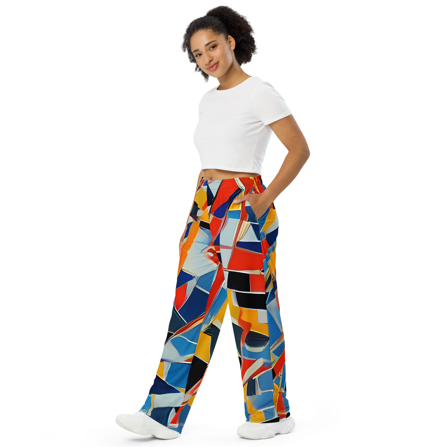 Wide-Leg Pants - Abstract Mingle