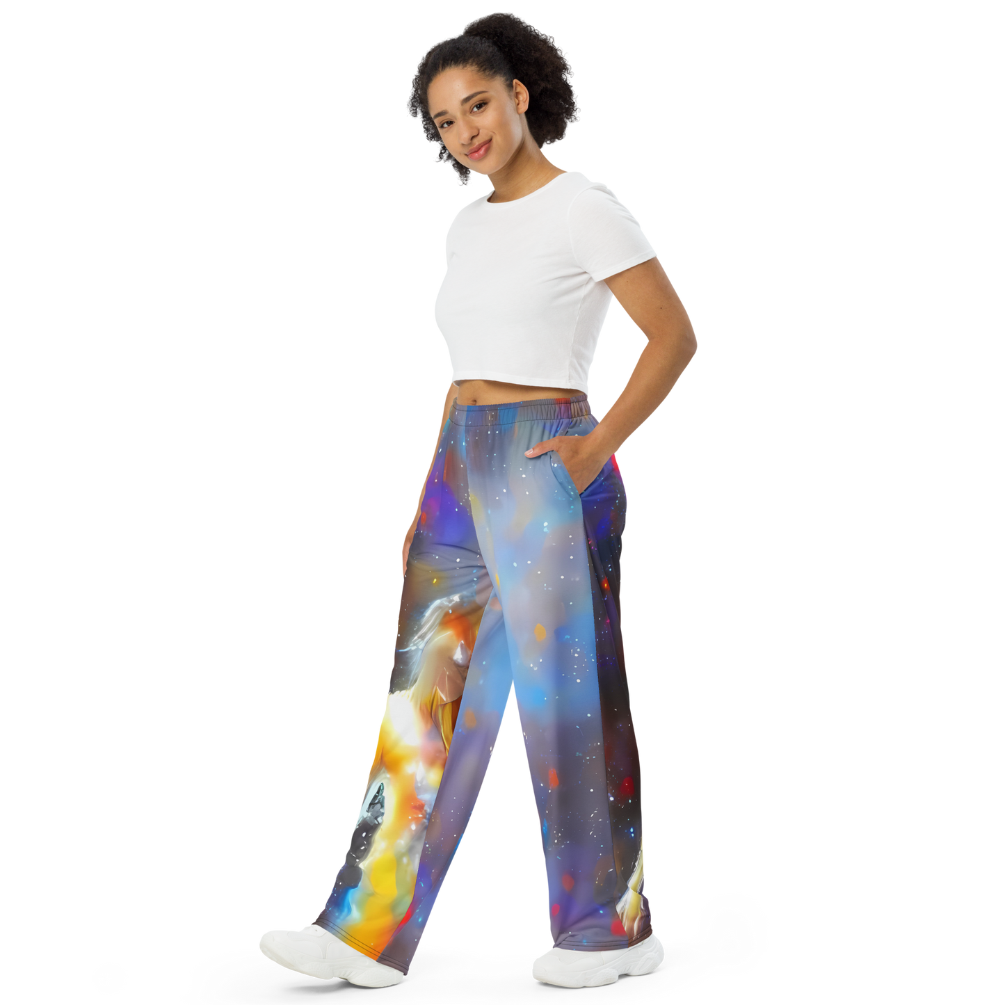 Wide-Leg Pants - Impressionist Drift