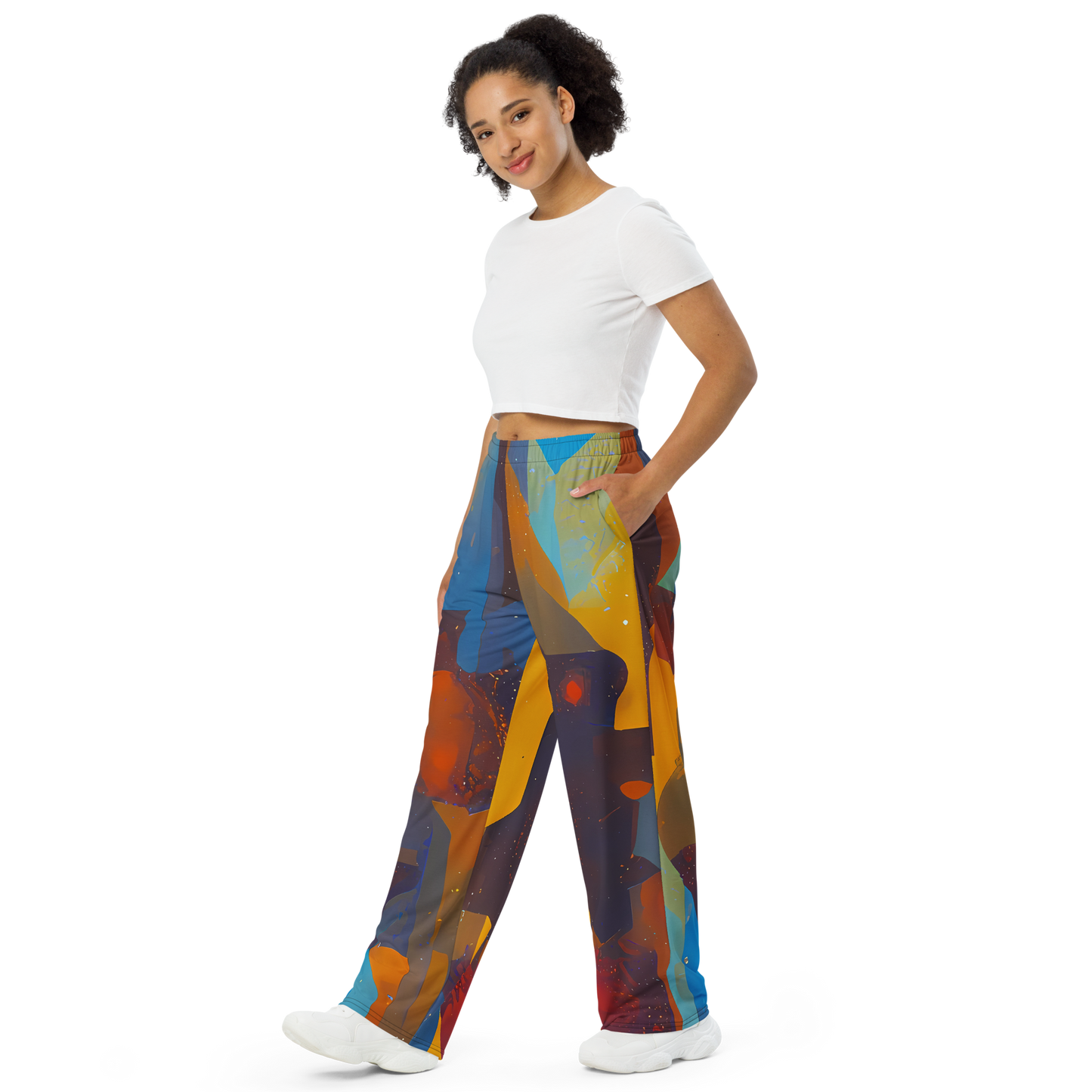 Wide-Leg Pants - Cubist Dusk