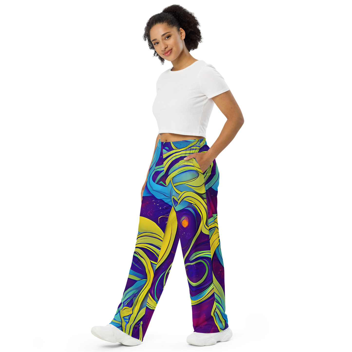 Wide-Leg Pants - Stellar Swirls